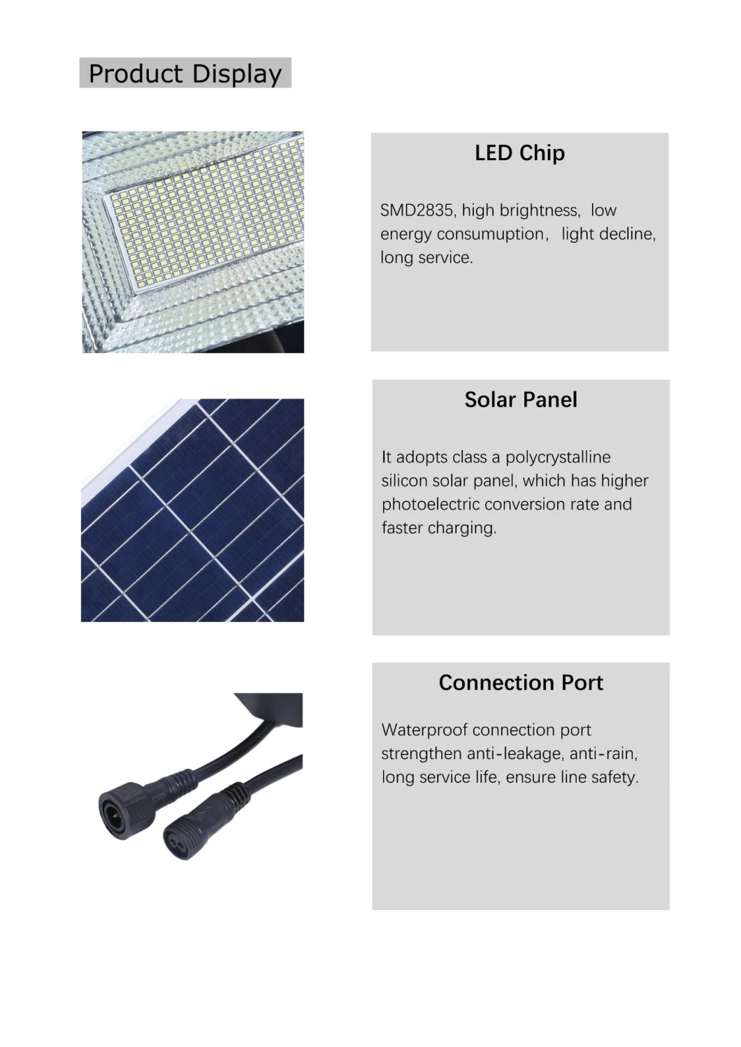 Factory Sale Solar Flood Light 300W LED Light