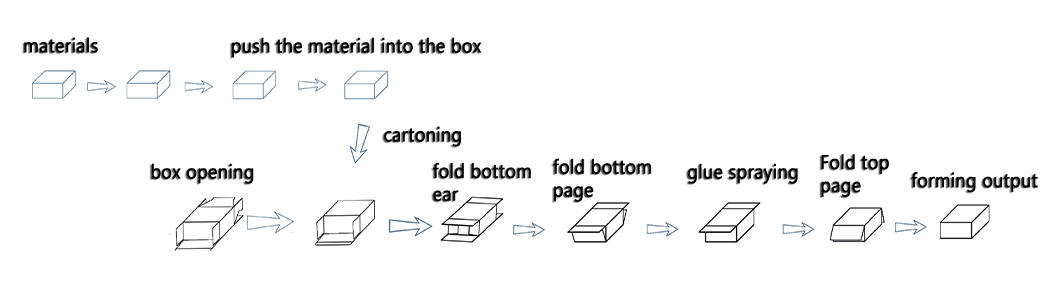 Automatyczna maszyna do pakowania w kartony Produkty do pielęgnacji skóry Produkty zdrowotne Worki zbożowe 1