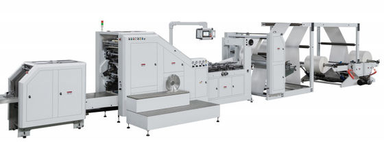 330/330L/330XL/450/450L/450XL + HJ-41100/41400/41100R/41400R Podawanie z rolki Druk fleksograficzny Kwadratowe dno Kraft Paper Bag Mak