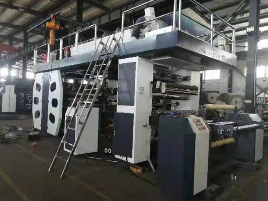 Druk fleksograficzny z rolki na rolkę do materiału laminowanego # 100-2000 mm Maszyna do druku fleksograficznego z tworzywa sztucznego 120 m / min