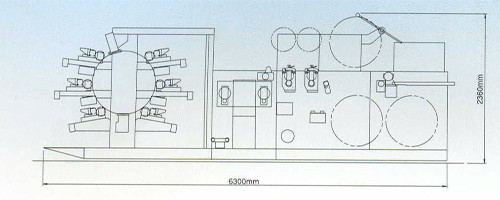 6-kolorowa ekonomiczna drukarka fleksograficzna typu Ci do tworzyw sztucznych, papieru z pneumatyką, 380 V 6 kolorów Ci Flexo M Control
