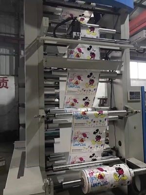 8 kolorowa plastikowa maszyna do druku fleksograficznego 6 kolorowy bęben centralny