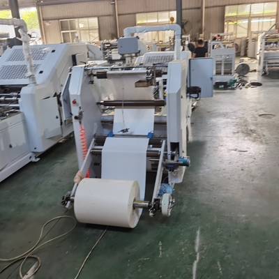 HJ-330L-2L Podajnik rolkowy Dwuwarstwowa kwadratowa dolna maszyna do produkcji toreb papierowych # Dwuwarstwowa kwadratowa dolna torba papierowa