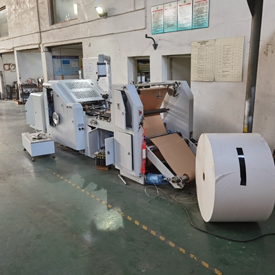 HJ-330L-2L Podajnik rolkowy Dwuwarstwowa kwadratowa dolna maszyna do produkcji toreb papierowych # Dwuwarstwowa kwadratowa dolna torba papierowa