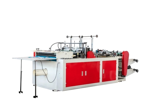 Automatyczna maszyna do produkcji worków z PVC i PE # 120 * 2 szt./min Prędkość # 100-450 mm Szerokość worka # 10-100um Grubość materiału